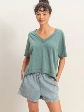 NWT COMFY BOXY LIGHTWEIGHT SLUB TEE